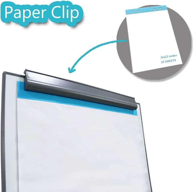 A AIRLLEN Magnetic Whiteboard Easel with Flipchart & Paper Pad – 26x40 Mobile Dry Erase Board on Wheels, Adjustable Height & Tilt for Office or Classroom