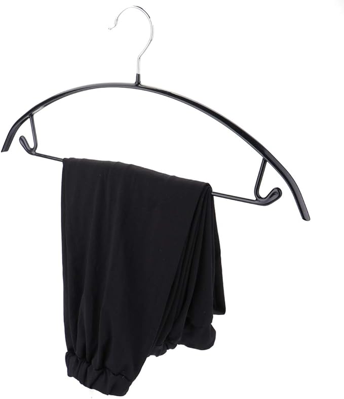 Tosnail 10-Pack Non-Slip Sweater Hangers with Pants Bar, Dimple and Crease Free Hanger for Suit Coat, Shirt, Closet Organizer, Black