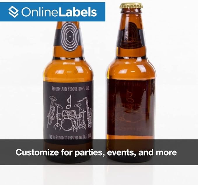 Beer Bottle Labels - 3.49 x 2.99 - Pack of 400 Label Sets, 100 Sheets - Inkjet/Laser Printer - Online Labels