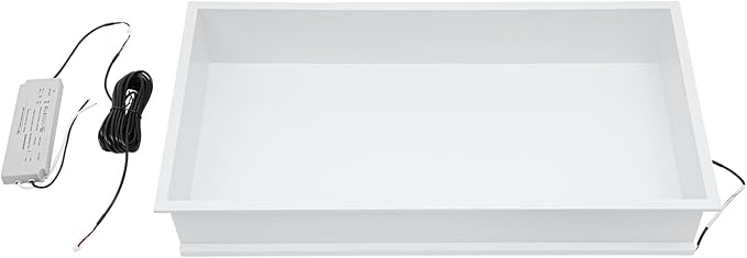 Shower Niche Cabinet, LED Light Shower Ni-Che, 13 x 25 x 4 inch Recessed Wall N-iche with LED Strip, No Tile Need Shower Shelf for Bathroom Recessed Wall Shelf Horizontal Niche, White