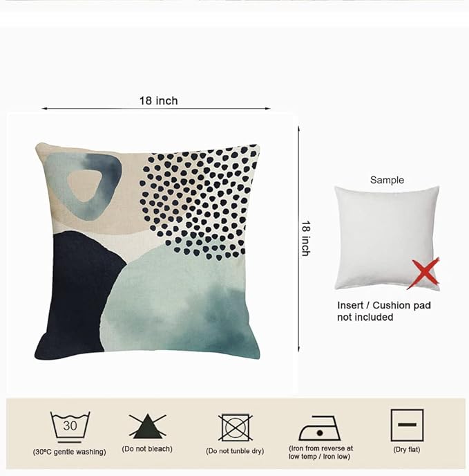 Jartinle Boho Abstract Pillow Covers 18x18 Mid Century Modern Geometric Throw Pillow Covers Minimalist for Couch Home Decor Set of 4