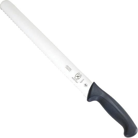 Mercer Culinary M23111 Millennia Black Handle, 11-Inch Wavy Edge, Slicer