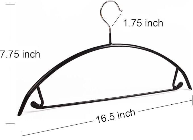 Tosnail 20-Pack Non-Slip Sweater and Pants Hangers, Dimple and Crease Free Hanger for Suit Coat, Shirt, Closet Organizer, Black