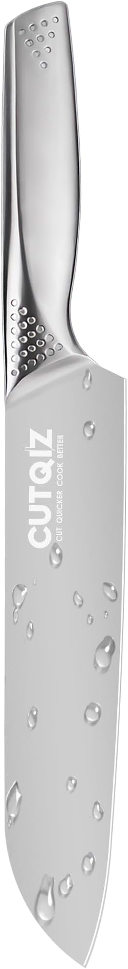 8-Inch Kitchen Essential Chef's Santoku Knife, Steel Seamless Handle