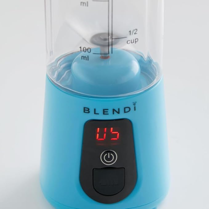 BLENDi Lite Portable Blender (17oz) – USB Rechargeable, Powerful 70W Motor for Smoothies, Protein Shakes & More – Compact, Travel-Friendly & BPA-Free (Turquoise)