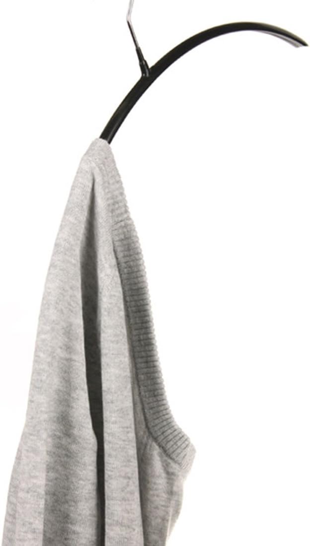 Tosnail 20 Pack Black Super Grippy Slip-Reducing Contour Shirt Hangers, Sweater Hangers, Dimple & Crease Free Hanger Solution - Black