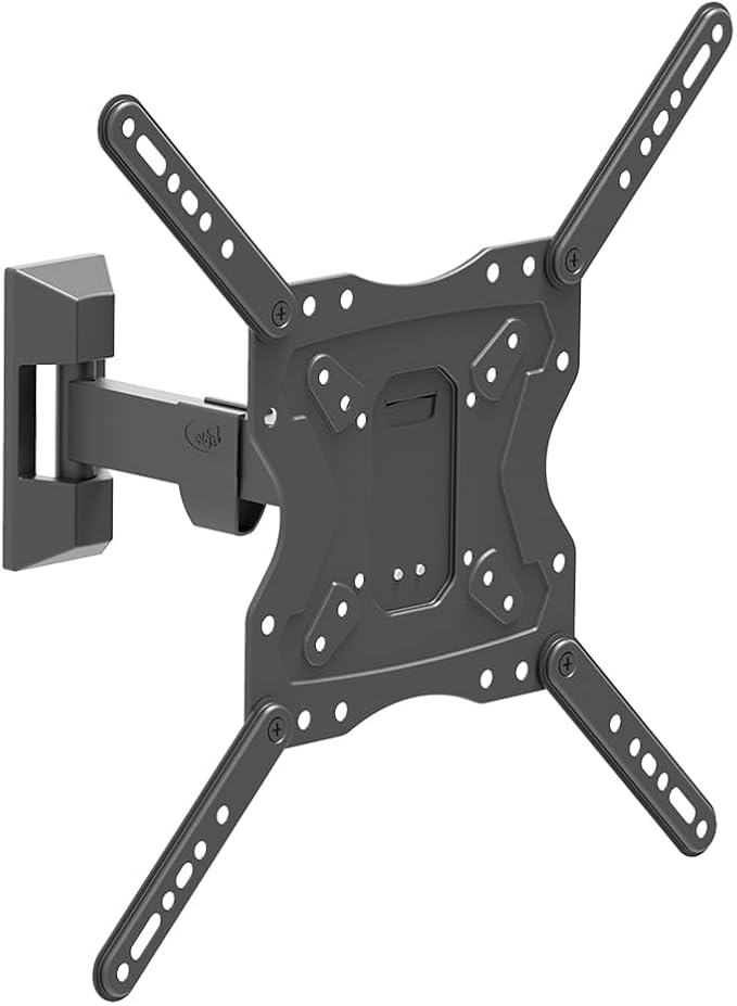 ELG Full Motion TV Wall Mount for TVs 26'' to 65'', Holds up to 66.1lbs, Articulating Arms Swivels Tilt Extension, Max VESA 400x400mm, FULL40, Steel, Black