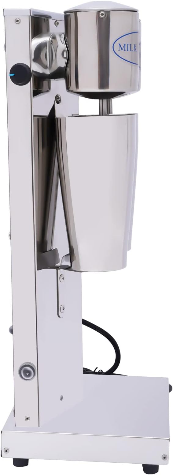 Milk Shaker Machine Double Head, 110V Commercial Stainless Steel Milk Shaking Machine, Electric Milkshake Maker with 2Pcs 800ml Cups, Speed Adjustable