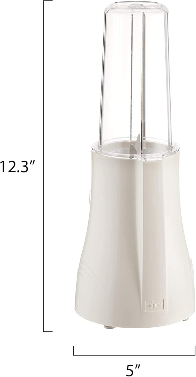 Tribest PB-250 Kitchen Grinder & Personal Blender for Shakes and Smoothies with BPA-Free Portable Blender Cups, White