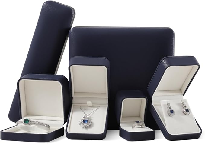 Leather Ring Display Box - Luxury Gift Box for Wedding, Anniversary & Premium Jewelry