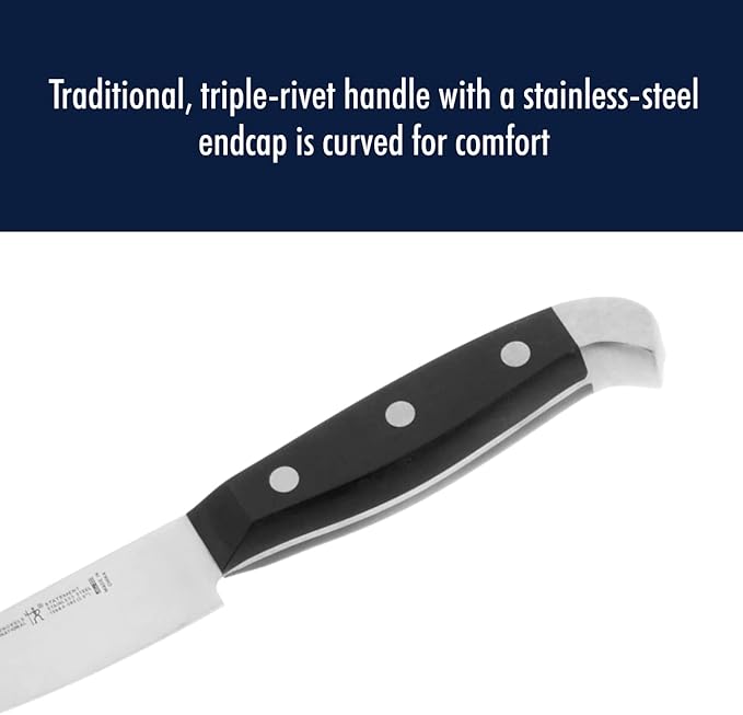 HENCKELS Classic Razor-Sharp 8-inch Slicing Knife & Statement Razor-Sharp 8-inch Bread Knife, Cake Knife, German Engineered Informed by 100+ Years of Mastery, Black