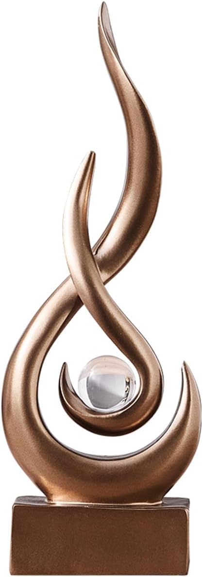 AWNR Abstract Art Deco Decor Statues for Home,Shelves,Table,Living Room, Dining Room,Modern Sculpture Decoraciones of Homes for Sale (Bronze)
