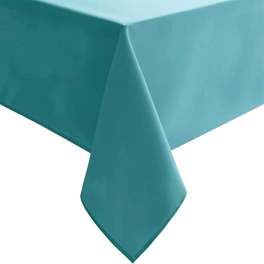 Hiasan Square Tablecloth - Waterproof and Spillproof Washable Fabric Table Cloth for Dining Room Kitchen, Turquoise, 70 x 70 Inch