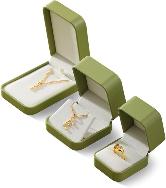 Bracelet Box, Leather Necklace Boxes For Jewelry Gift,Premium Jewelry Box,Luxury Jewelry Box (Green)