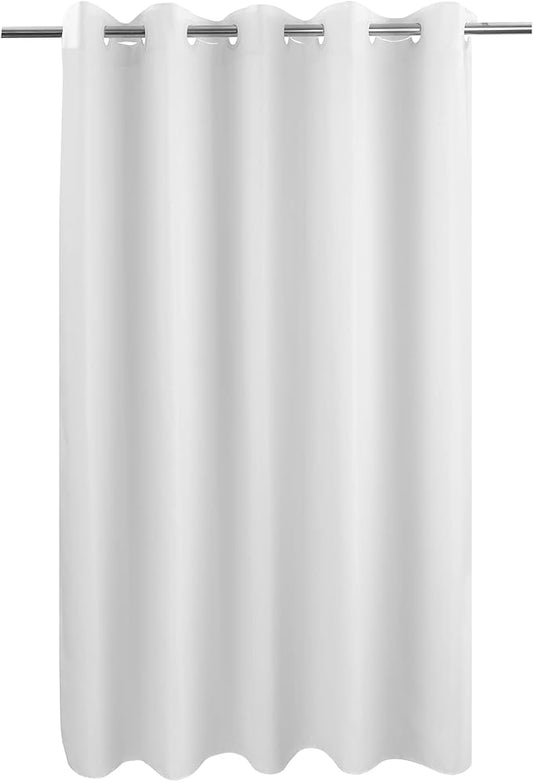 River Dream No Hook Hotel Cloth Shower Curtain Microfiber - Waterproof Soft Washable Fabric Shower Curtain or Liner with Magnets, White, Standard Size