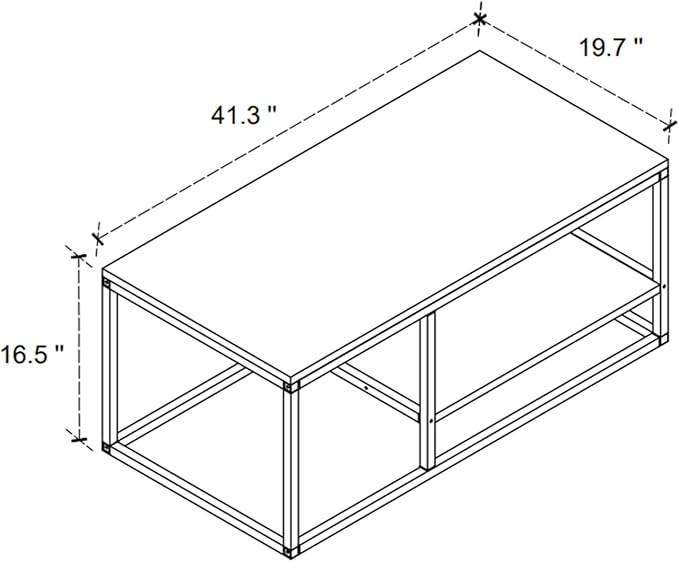 2-Tier Compact Coffee Table - Ideal Living Room Center Table with Storage