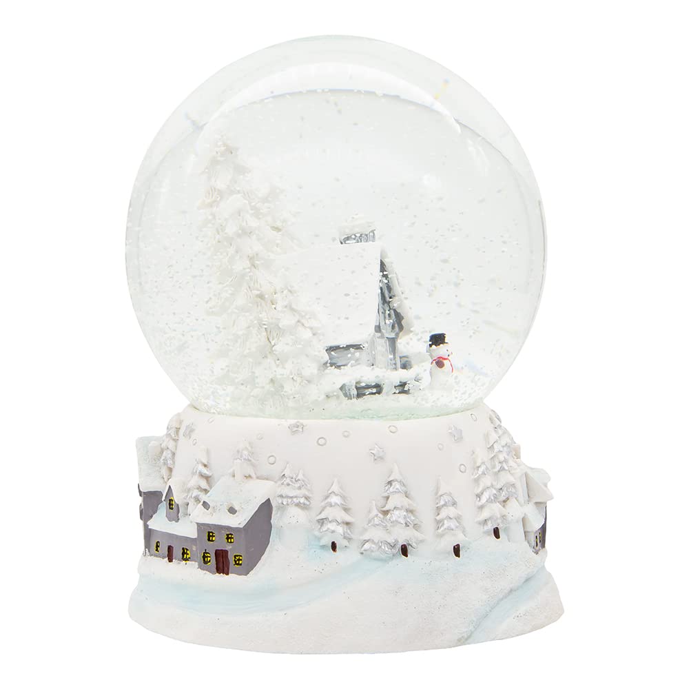 Kurt S Adler Snowy House Musical Snow Globe Plays Tune We Wish You A Merry Christmas