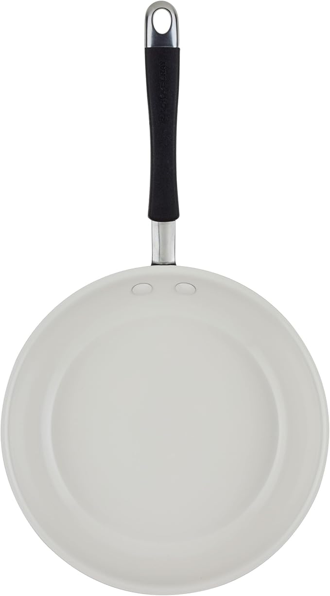 Rachael Ray Cucina Ceramic Cookware Set - 13 Pieces - Ceramic Pots and Pans Set w/Nonstick Frying Pans, Saute Pan, Saucepans, Stockpot, Lids, Pan Protectors & Cooking Utensils - Peppercorn