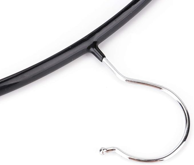 Tosnail 10-Pack Non-Slip Sweater Hangers with Pants Bar, Dimple and Crease Free Hanger for Suit Coat, Shirt, Closet Organizer, Black