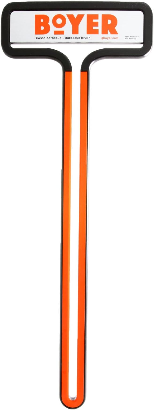 The Boyer Brush™ - The Safest Grill Brush, Wire-Bristle Free, All-Metal Construction, Cast Aluminum Body, Stainless Steel Wire Spring Coil, Fire Resistant