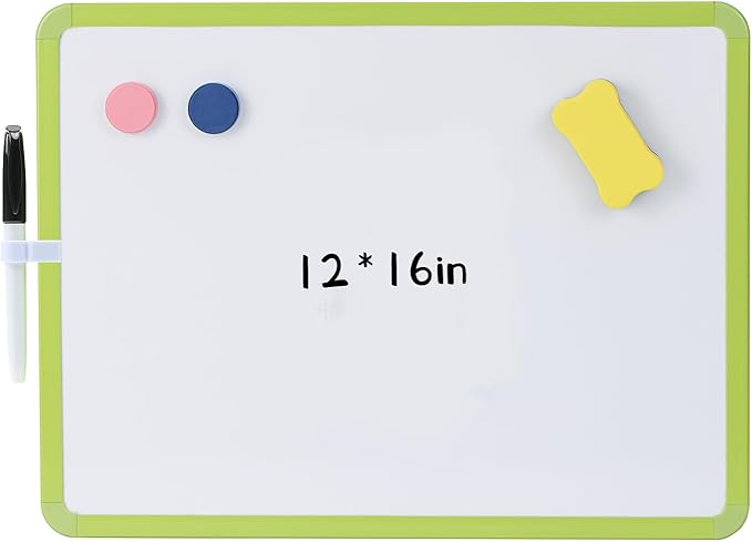 Portable whiteboards, Drawing Boards, and Writing Boards, 12"x16" Portable Modern Color Frame erasable Writing Boards, Suitable for to-do List Recording in Offices, Homes, and Schools (Green)