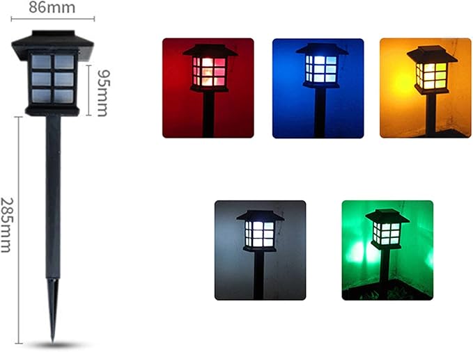 Outdoor Solar Pathway Lights Waterproof 2-Packs Outside LED Decorative Lights Landscape Lighting for Yard Patio Driveway Garden (RGB)