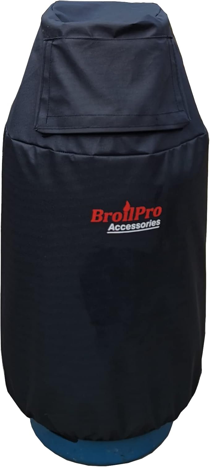 Propane Tank Cover Fits 30-Pound Steel Propane Cylinder Cover for RV Trailer, Black, 30LB, BPA271