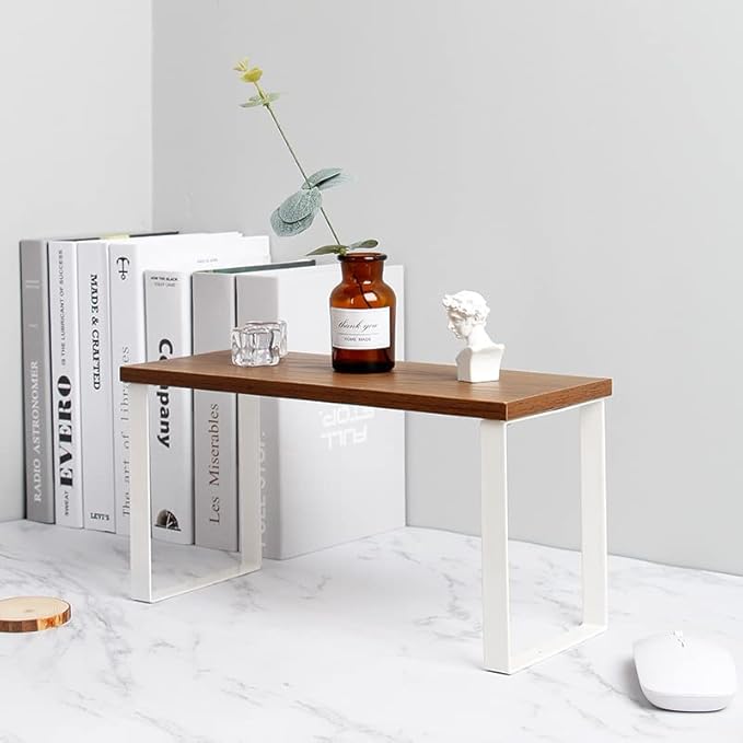 Wooden Countertop Storage Rack, Multifunction Pantry Organizer, Kitchen Spice Rack, Bathroom Shelf, Tabletop Book Shelf (S)
