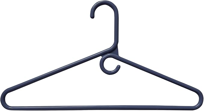 Clothes Hangers 60 Pack Plastic - Heavy Duty Space Saving Coat, Velvet Hangers, Pant Hangers for Closet Organization - Durable Non-Slip Navy Wardrobe Essentials Bulk Storage
