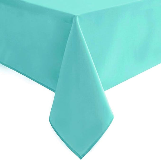 Hiasan Light Blue Tablecloth for Rectangle Tables - Waterproof and Spillproof Washable Fabric Table Cloth for Dining Room Kitchen Party, 60 x 120 Inch