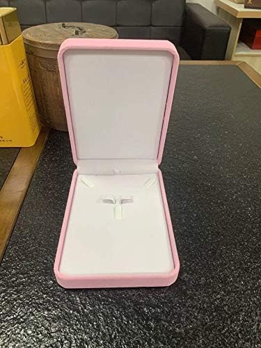 Wedding Jewelry Sets Velvet Box Necklace Earring Ring Display Case Storage Holder (Pink)