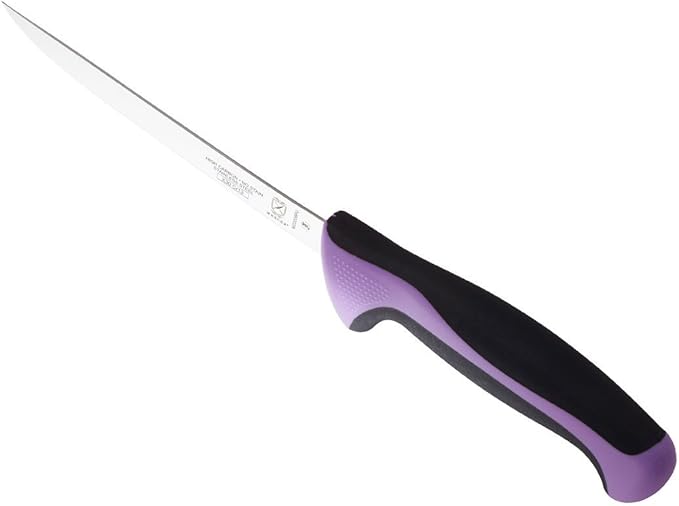 Mercer Culinary Millennia Color Handle Cutlery 6" Narrow Boning Knife Purple