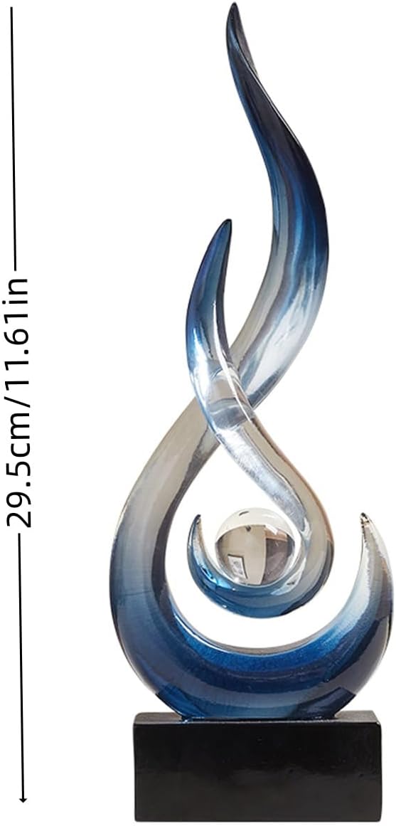 AWNR Abstract Art Deco Decor Statues for Home,Shelves,Table,Living Room, Dining Room,Modern Sculpture Decoraciones of Homes for Sale (Gradient Blue)