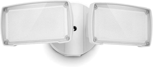 LUTEC LED 3500 Lumen 32W 5000K Integrated Dual-Head Flood Light Outdoor Dusk to Dawn Waterproof Exterior Security Wall Light for Patio Garden Yard