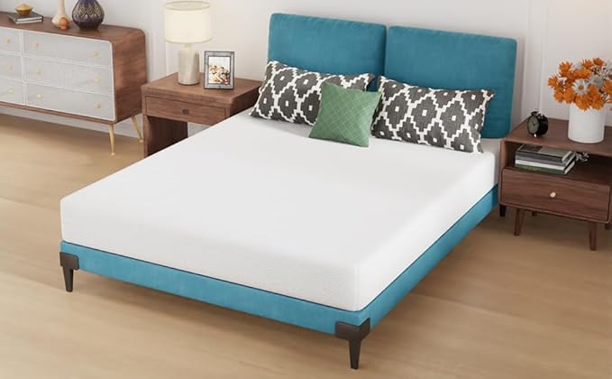 PayLessHere 10 Inch Queen Mattress Base Foam Mattress CertiPUR-US Certified,Removable Soft Cover,Queen mattresses for Bed Frame, Bunk Bed, Trundle, Daybed,White,Fiberglass Free