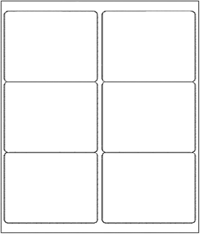 BESTEASY 3 1/3" x 4" Labels Shipping Labels for Laser Inkjet Printers, 6 Up Self Adhesive FBA Address Labels, White Matte Mailing Label Stickers (1000 Sheets, 6000 Labels)