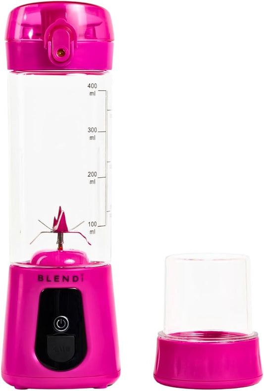 BLENDi Pro+ Portable Blender (New 2025 Model, 17.5oz, Hot Pink) – Upgraded 120W Motor, USB-C Rechargeable, Cordless Personal Blender Smoothies & Shakes – BPA-Free, Self-Cleaning, Travel-Friendly