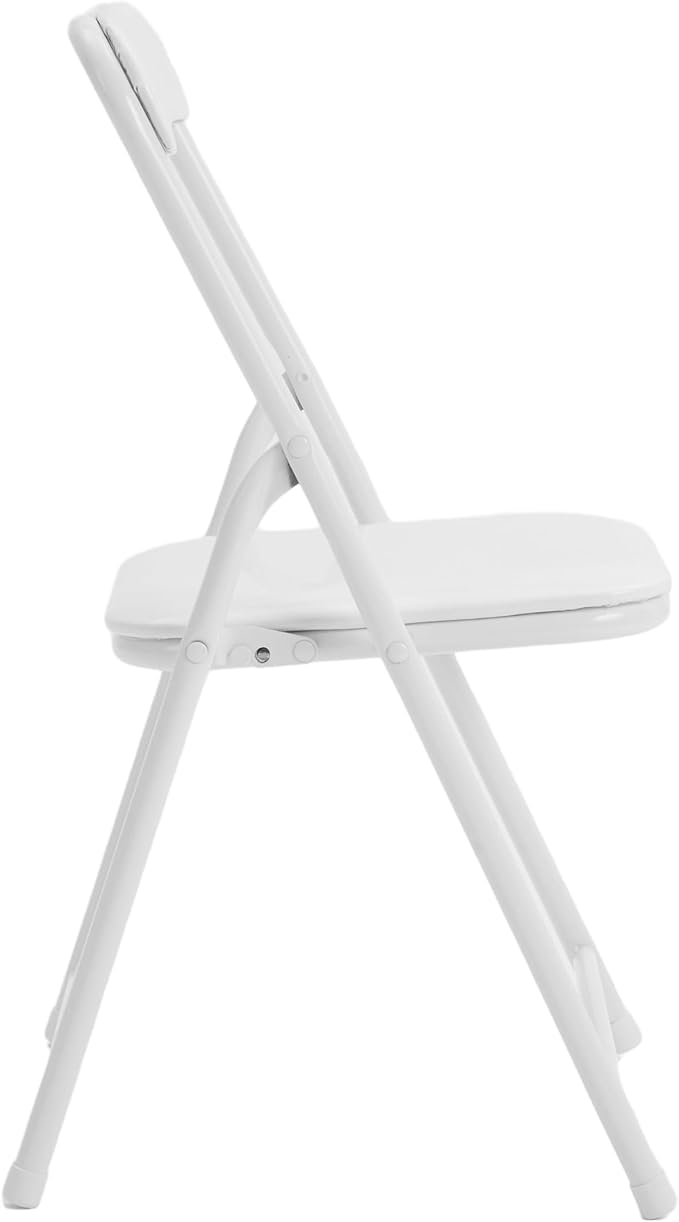 Flash Furniture Mindy Kids 5-Piece Folding Square Table and Chairs Set for Daycare and Classrooms, Children's Activity Table and Chairs Set, White