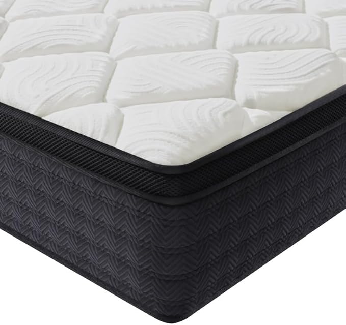Full Size Mattress, 10 Inch Hybrid Memory Foam Full Mattress in a Box, Pressure Relief, Medium Firm, CertiPUR-US
