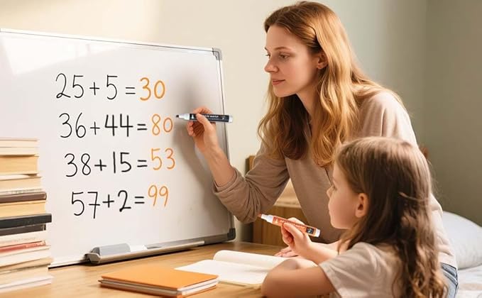 Artspal Dry Erase Markers, 48 Count, Black, Chisel Tip, Low Odor, Easy Erase, Whiteboard Markers for Classroom, Office, Home, Teachers, Kids, Back to School Supplies