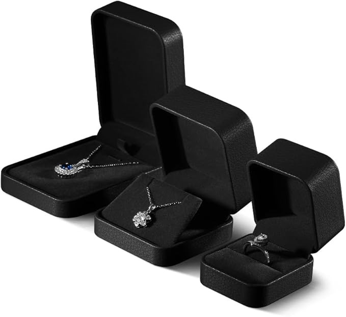 Bracelet Boxes For Jewelry Gift, Leather Bangle Box,Premium Bracelet Holder,Luxury Jewelry Gift Boxes (Black)