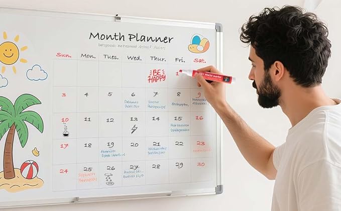 Dry Erase Markers, 48 Count 6 Vibrant Colors, Chisel Tip, Low Odor, Easy Erase, Whiteboard Markers for Classroom, Office, Home, Teachers, Kids, Creative Projects, Back to School Supplies