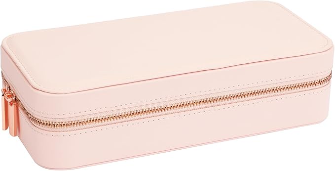 Travel Jewelry Case Small Jewelry Organizer, Portable Jewelry Case Small Travel Jewelry Box for Women, Christmas Gift for Women Girls, Pink C