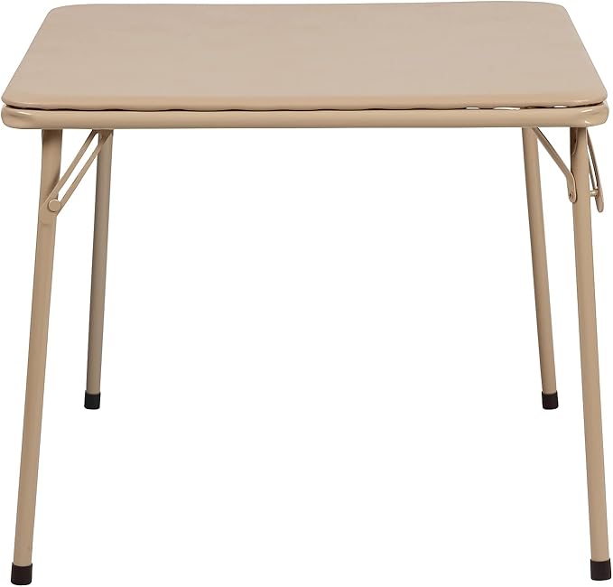 Flash Furniture Mindy Kids Tan Folding Table with Padded Top and Powder Coated Locking Legs