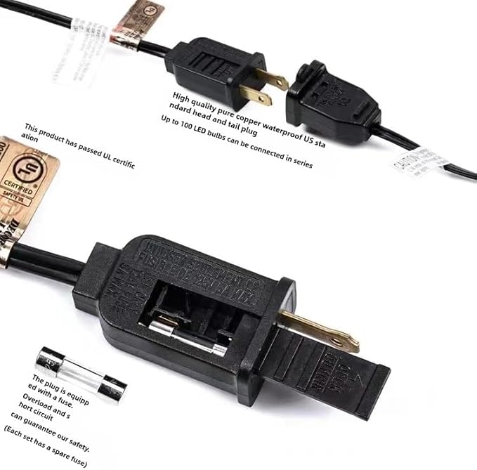 50FT LED Outdoor String Lights with 27 G40 Bulbs (2 Spare) Connectable Yard Hanging Lights for Party Tents Patio Gazebo Porch Deck Bistro Backyard Balcony Pergola Outside Decor