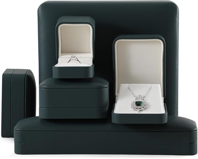 Pendant Necklace Box, Leather Mens Jewelry Box, Necklace Gift Box For Engagement,Wedding,Anniversary,Birthday,Valentine'S Day