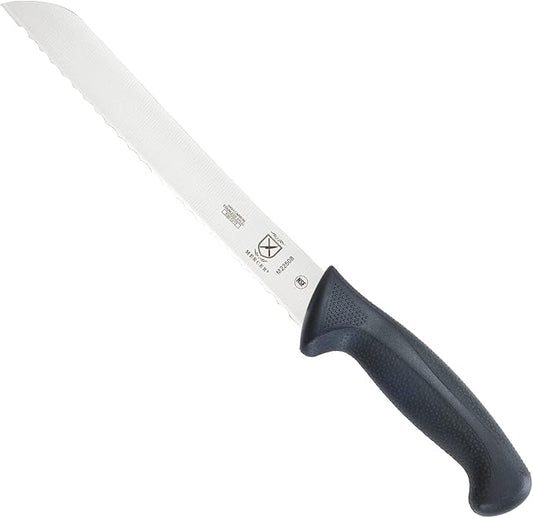 Mercer Culinary M22508 Millennia Black Handle, 8-Inch Wavy Edge, Bread Knife