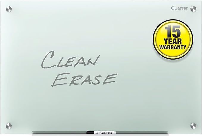 Quartet Glass Whiteboard, Non-Magnetic Dry Erase White Board, 4' x 3', Frosted Surface, Infinity (G4836F)