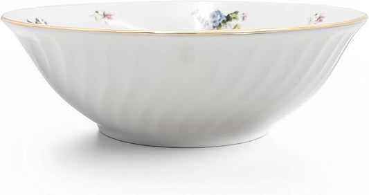 Lynns Paradise Serafina 9-Inch Big Bowl, Set of 3, Purple; Heavy Duty; Chip Resistant; Lead and Cadmium Free; Freezer to Oven Safe up to 500°F