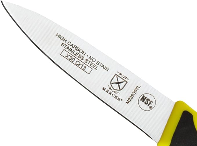 Mercer Culinary Millennia Color Handle Cutlery 3" Slim Paring Knife Yellow
